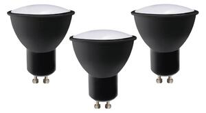 SADA 3x LED Žárovka ECOLINE GU10/6W/230V 4000K černá - Brilagi