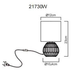 Globo 21730W - Stolní lampa SYLAS 1xE14/40W/230V bílá