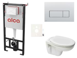 Cenově zvýhodněný závěsný WC set Alca do lehkých stěn / předstěnová montáž+ WC S-Line S-line Pro SIKOASP9