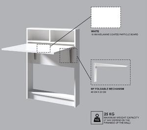 Designový skládací stůl Oakley 70 cm bílý