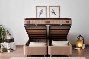 Designová postel Gaphna 160 x 200 cm světle hnědá