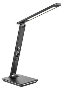SOLIGHT LED stolní lampička s displejem 9W/3000K-6000K/500Lm, černá