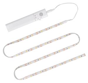 SOLIGHT LED pásek s pohybovým senzorem, 1m, 4x baterie AAA, IP20, 3000K teplá bílá