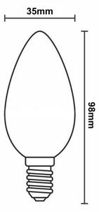 LED Stmívatelná žárovka FILAMENT C35 E14/6W/230V 3000K