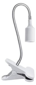 Flexibilní stolní lampa s klipem PLANTY 1xE27/30W/230V bílá