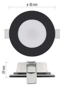 LED Koupelnové podhledové svítidlo LORI LED/4,5W/230V IP65 2700/4000K černá