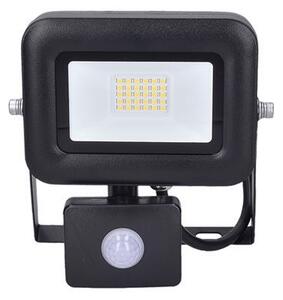 SOLIGHT LED reflektor PRO 20W/230V/1700Lm/5000K/120°/IP44, černý se senzorem