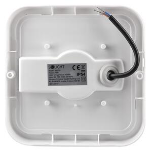 SOLIGHT LED venkovní přisazené svítidlo 13W/230V/910Lm/4000K/120°/IP54, 16cm x16cm, bílé