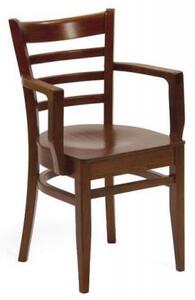 Dřevěná jídelní židle Kali (s područkami / bez područek) Potah: Bez potahu, Varianta: Klasická židle s područkami