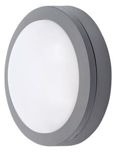 SOLIGHT LED venkovní přisazené svítidlo 13W/230V/910Lm/4000K/120°/IP54, kruhové šedé