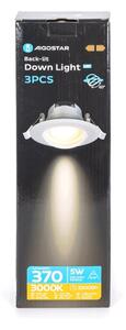 Aigostar - SADA 3x LED Podhledové svítidlo LED/5W/230V 3000K pr. 8,5 cm bílá