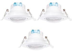 Aigostar - SADA 3x LED Podhledové svítidlo LED/5W/230V 3000K pr. 8,5 cm bílá