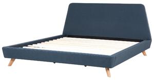 Čalouněná tmavě modrá dvojitá postel 180x200 cm VIENNE