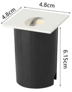 Brilagi - LED Venkovní vestavné svítidlo STAIRDOT LED/2W/230V bílá IP65 hranatý