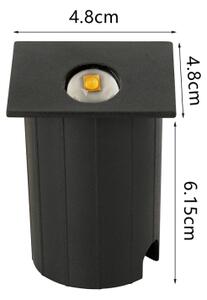 Brilagi - LED Venkovní vestavné svítidlo STAIRDOT LED/2W/230V černá IP65 hranatý