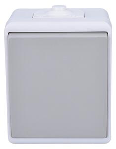 SOLIGHT Vypínač do vlhka IP54, č. 1 jednopólový, šedý