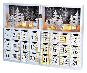 SOLIGHT LED adventní kalendář - kniha, 8x LED, 40x30cm, 2x AAA