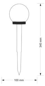 LED Solární lampa KULA LED/1,2V 40 mAh IP44