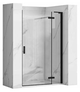 Rea Hugo sprchové dveře 100 cm sklopné černá matný/průhledné sklo REA-K6008