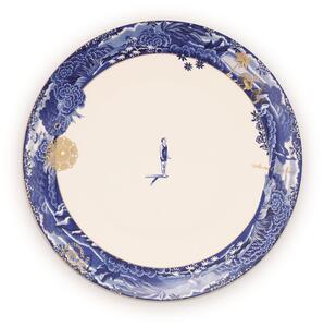 Pip Studio Heritage talíř Ø26.5cm, modro-bílý (Velký porcelánový talíř)