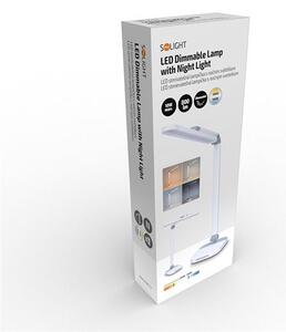SOLIGHT LED stmívatelná lampička s nočním světélkem, 10W, 700lm, změna chromatičnosti CCT