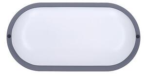 SOLIGHT LED venkovní svítidlo 13W, 910lm, 4000K, IP54, 21cm, oválné šedé