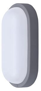SOLIGHT LED venkovní svítidlo 13W, 910lm, 4000K, IP54, 21cm, oválné šedé