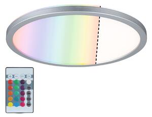 Paulmann 71018 Atria Shine, matně chromové stropní svítidlo s korónou RGBW, 12W LED 4000K, průměr 29,3cm, dálkové ovládání