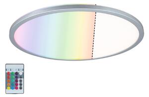 Paulmann 71019 Atria Shine, matně chromové stropní svítidlo s korónou RGBW, 20W LED 4000K, průměr 42cm, dálkové ovládání