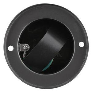 SOLIGHT Zahradní sloupek IP44, nerez ocel, 2 zásuvky, válec, černý