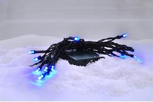 SOLIGHT LED vánoční řetěz, 3m, 20 LED, 3 x AA, modré světlo, zelený kabel