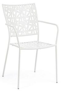 BIZZOTTO Zahradní kovová jídelní židle KELSIE bílá 0802874
