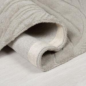 Flair Rugs koberce Kusový koberec Solace Lino Leaf Grey kruh - 160x160 (průměr) kruh cm