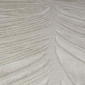 Flair Rugs koberce Kusový koberec Solace Lino Leaf Grey kruh ROZMĚR: 160x160 (průměr) kruh