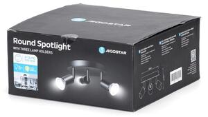 Aigostar - Bodové svítidlo 3xGU10/60W/230V černá