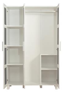 Designová šatní skříň Tailynn 189 cm bílá/antracitová