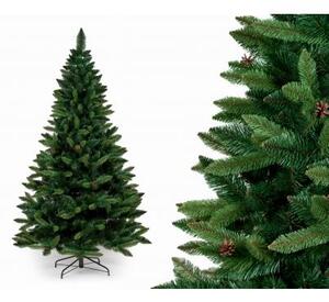 Vánoční stromeček Borovice 2D jehličí se šiškami 220cm
