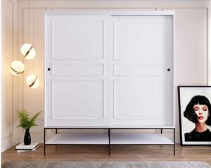 Designová šatní skříň Hasani 190 cm bílá