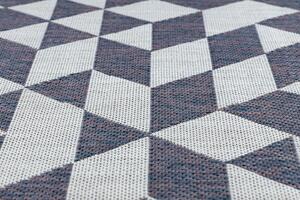 Dywany Łuszczów Kusový koberec Sion Sisal Triangles 22373 ecru/blue-pink – na ven i na doma - 120x170 cm