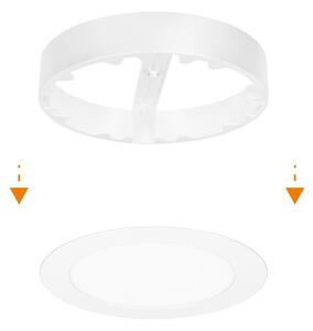 Solight WD240-W - LED Panel 2v1 LED/12W/230V 3000/4000/6000Kpr.17cm IP54 bílá