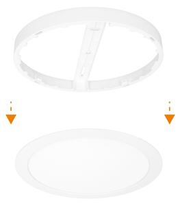 Solight WD242-W - LED Panel 2v1 18W/230V 3000/4000/6000K pr.22,5 cm IP54 bílá