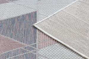 Dywany Łuszczów Kusový koberec Sion Sisal Triangles B3006A ecru/pink – na ven i na doma - 200x290 cm