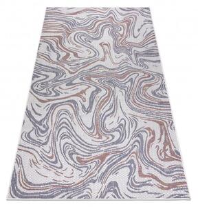 Dywany Łuszczów Kusový koberec Sion Sisal Waves 2836 ecru/blue/pink – na ven i na doma Rozměry koberců: 80x150