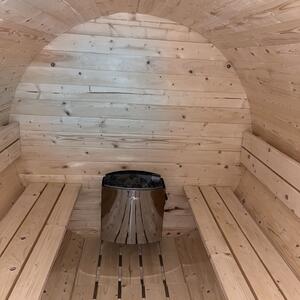 Finská sudová sauna 350, s kamny vč. lávových kamenů amRelax Typ sauny: Saunovací prostor, odpočívárna s teráskou