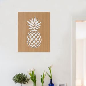 Dřevo života | Dřevěná dekorace na zeď ANANAS | Rozměry (cm): 40x50 | Barva: Třešeň
