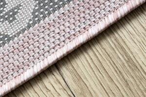 Dywany Łuszczów Kusový koberec Sion Sisal Aztec 3007 pink/ecru – na ven i na doma - 80x150 cm