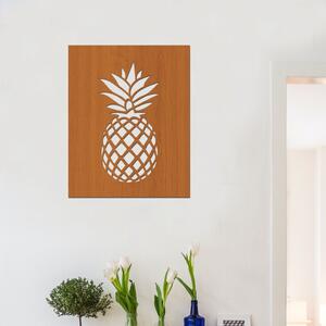 Dřevo života | Dřevěná dekorace na zeď ANANAS | Rozměry (cm): 20x25 | Barva: Světlý dub