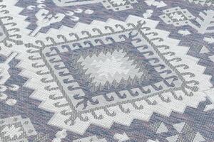 Dywany Łuszczów Kusový koberec Sion Sisal Aztec 3007 blue/pink/ecru – na ven i na doma - 120x170 cm