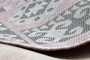 Dywany Łuszczów Kusový koberec Sion Sisal Aztec 3007 pink/ecru – na ven i na doma - 80x150 cm