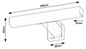 Rabalux 75050 - LED Koupel. osvětlení zrcadla OLIRO LED/4W/230V IP44 20 cm černá